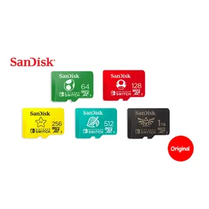 بطاقات ذاكرة SDSQXAO مرخصة رسميًا للألعاب المفضلة ، بطاقات ذاكرة sandisk للألعاب