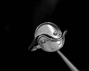 Bague à base de sertissage vide Yin Yang en argent sterling 925 plaqué or 14 carats, bijoux commémoratifs écologiques à faire soi-même pour femmes, best-seller - Product Image 1