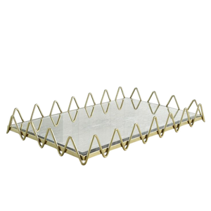 Plateau en acier inoxydable personnalisable avec poignées en bois, écologique pour une utilisation régulière - Product Image 5