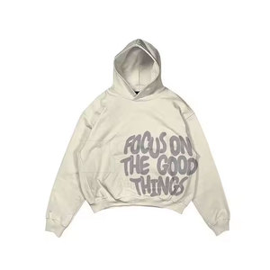 Sudadera con capucha estampada Puff para hombre superventas, ropa informal de invierno con cuello con capucha, patrón sólido, venta directa de fábrica - Product Image 1