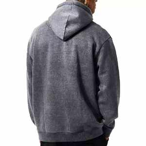Sweat à capuche 100% coton délavé à l'acide Street-Wear lourd pour homme imprimé teint uni pour l'hiver - Product Image 3