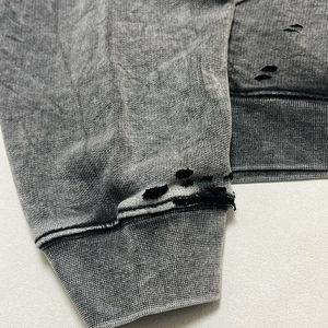 2025 personnalisé hommes en détresse pull à capuche haute qualité coton Streetwear pour automne hommes en détresse sweats à capuche OEM - Product Image 3