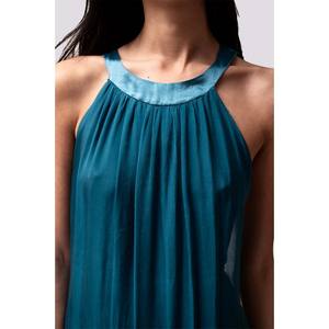 Vestido de Seda y Viscosa sin Mangas Zefiro, Diseño Exclusivo Hecho en Italia, Vestido de Fiesta Elegante para Mujer - Product Image 3