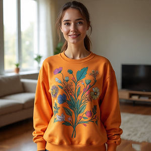 Sudadera Personalizada Unisex con Bordado y Sublimación, 100% Algodón, Invierno, Informal, Deportiva, Holgada, Manga Larga, Lisa - Product Image 5