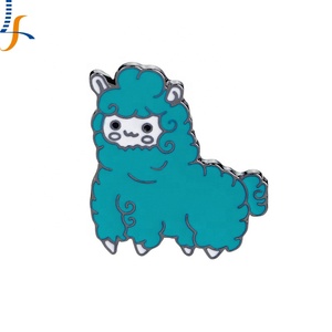 Pin de solapa de Animal de dibujos animados, chapa de Metal de alta calidad, esmalte duro, modelador de Alpaca - Product Image 2