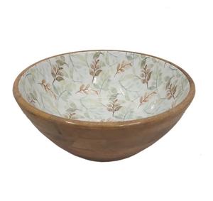 Ensaladera de madera natural hecha a mano Calcomanía impresa ecológica para vajilla de frutas para fiestas - Product Image 3