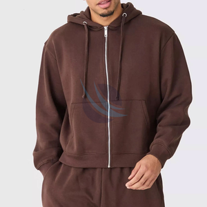 Premium Quality Men Zip Up Hoodie Style Custom Designed 100% Cotton Pullover Hoodie & Short Set with Your Own Logo - Product Image 3