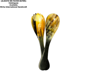 Cuillère en corne de buffle, écologique, classique, personnalisable, élégante, artisanale, cuillères en corne de bœuf, haute qualité, prix direct usine - Product Image 5