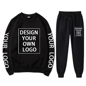Sudadera deportiva para gimnasio, conjunto de pantalones de chándal con logotipo personalizado para hombre, 2 uds., a prueba de viento, reversible, cuello redondo, pantalones ligeros para correr - Product Image 5