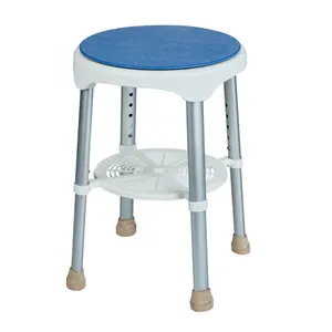 Регулируемый по высоте алюминиевый вращающийся круглый стул для ванной, стул для душа для пожилых людей