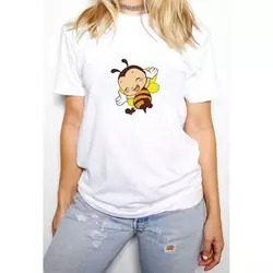 Camiseta de algodón con estampado de pantalla de perlas para mujer, camisetas de manga corta 3D de alta calidad para verano - Product Image 4