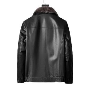 แจ็คเก็ตหนังผู้ชายแบบกําหนดเองคุณภาพสูงยอดนิยมทําแจ็คเก็ตหนังผลิตภัณฑ์ชั้นนํา การออกแบบซิปแจ็คเก็ตหนังแบบกําหนดเอง - Product Image 2
