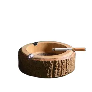 Asbak rokok aksesori alami asbak cerutu penyimpanan abu kayu baru penjualan tinggi asbak cerutu gaya Eropa industri