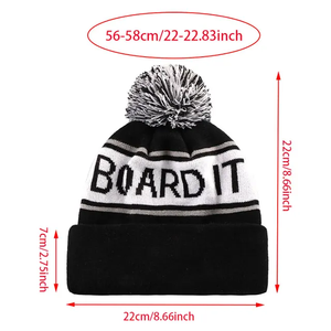 Bonnet tricoté d'hiver fait à la main de qualité supérieure avec logo personnalisé Pom Pom Style tissé de chapeau de maintien au chaud pour l'extérieur de haute qualité - Product Image 3