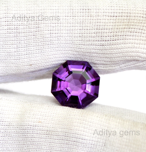 Vente chaude naturel africain améthyste forme octogonale pierres précieuses en vrac Jaipur fabricant en gros en vrac prix 1mm à 50mm violet - Product Image 3
