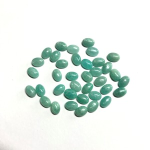 AAA Grade High Quality 3x5mm Natural Amazonite Calibrated Smooth Cabochon IGI Certified Loose Oval Shape Gemstones - Product Image 4