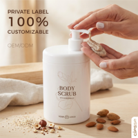 Gommage Corps et Visage Anti-âge Raffermissant Exfoliant à la Camomille, à l'Aloe Vera et à la Vitamine E, Sans Cruauté Animale, Parfum Lotus, Marque Privée OEM ODM