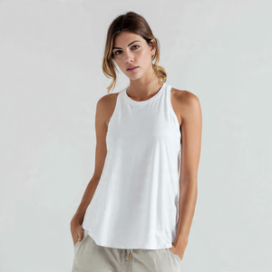 100% algodón poliéster chaleco Tops mujer verano ligero camiseta sin mangas señoras Yoga Fitness ejercicio chaleco sin mangas Top Mujer - Product Image 2