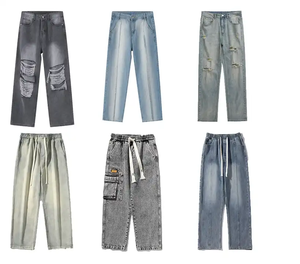 กางเกงยีนส์ผู้ชายสั่งทำ กางเกงยีนส์ผู้ชายขายส่ง เสื้อผ้าผู้ชาย กางเกงยีนส์ผ้าฝ้าย กางเกงยีนส์เดนิม กางเกงยีนส์ผู้ชาย กางเกงยีนส์ผู้หญิง มีกระเป๋าข้าง - Product Image 2