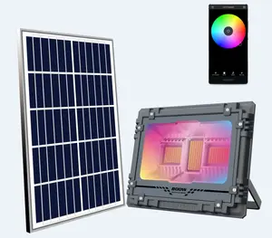 IP65 Waterproof solar lights outdoor 100w 200w 300w Solar led modular flood light rgb enclosure