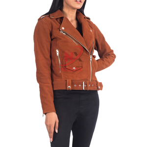 Veste en cuir pour femmes sur mesure Concevez votre propre veste en cuir Veste en cuir imperméable pour femmes Original Hide Pakistan Made - Product Image 4