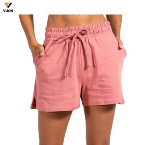 กางเกงขาสั้นเล่นโยคะแบบผูกเชือกเอวสูงสำหรับผู้หญิงกางเกงขาสั้นเล่นยิมแบบระบายอากาศได้ดีสไตล์ทางการ - Product Image 4