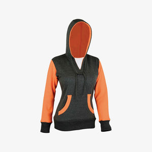 Sudadera con capucha de algodón de Punto ligero para mujer del fabricante OEM, ropa de calle Coreana de gran tamaño, deporte bordado con logotipo personalizado - Product Image 6