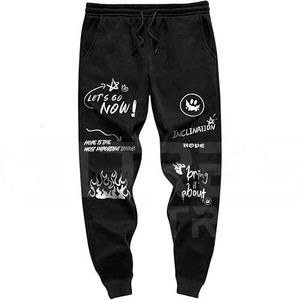 Pantalon de jogging en coton de haute qualité pour hommes, survêtement d'entraînement athlétique lavé avec poches décontractées et motif droit - Product Image 4