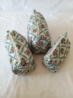 Pochette de maquillage matelassée en coton écologique à motif de fruits, taille moyenne/petite, trousse de toilette de voyage, étui à fermeture éclair