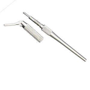 Mango redondo de bisturí de acero inoxidable #4 Compatible con cuchillas de tamaño 20-26 Base de instrumentos quirúrgicos - Product Image 3