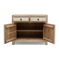 Vintage Holzschrank Antik Rustikale Ausführung Recyceltes Massivholz Klassisches Design Verstellbarer Schrank Wohnzimmer Krankenhaus
