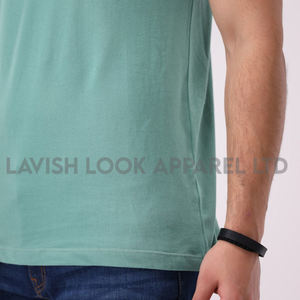 เสื้อยืดผู้ชายคุณภาพสูง ผ้าฝ้าย 100% ทรงปกติ สปอร์ตแวร์ สกรีนโลโก้ด้านหน้า แขนครึ่ง ป้องกันรอยยับ ระบายอากาศ สีพื้น - Product Image 6