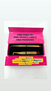 Pinzas para Pestañas GETUP BROSONS IMPEX de Alta Calidad, Diseño de Punta Lisa con Agarre de Diamante de Plasma Dorado de 45 Grados, Acero Inoxidable, Nuevo Diseño de Corte - Product Image 2