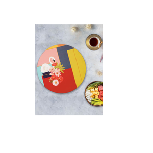 แผ่นรองแก้วทรงกลมพิมพ์ลาย MDF เครื่องครัวพิมพ์ลายล่าสุด - Product Image 1