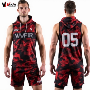 Nouveau modèle de design, uniforme de football américain 7v7 sans manches, personnalisé, respirant, séchage rapide, antibactérien, vêtements de sport - Product Image 2