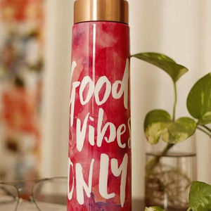 ขวดน้ำทองแดงแท้เคลือบเงาพิมพ์ลายสวยงามระดับไฮเอนด์  รักษ์โลก ความจุขนาดใหญ่ ดีไซน์สั่งทำได้ สไตล์คลาสสิก - Product Image 1