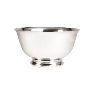 Cuenco de hielo redondo de acero inoxidable Chapado en plata con base para Bar, cuenco y enfriador de vino y champán - Product Image 1