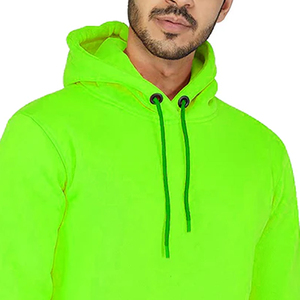 Ropa informal Sudadera con capucha fluorescente de manga larga para hombre superventas/Sudadera con capucha fluorescente ligera de algodón 100% hecha para hombre - Product Image 5