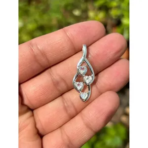 Colgante de Corazones de Piedra Lunar Arcoíris Natural, Plata de Ley 925, Joyería Fina Hecha a Mano con Piedras Preciosas, Proveedor Mayorista OEM ODM - Product Image 3
