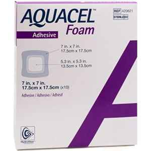 แผ่นปิดแผลโฟมอะควาเซล ขนาดต่างๆ 10x10 10x20 17.5x17.5 21x21 ซม. แพ็ค 5 ชิ้น และ 10 ชิ้น แผ่นปิดแผลโฟมดูดซับ ปลอดเชื้อ - Product Image 3