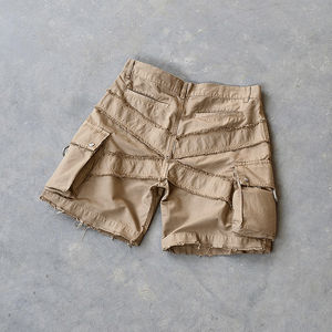 Short vintage pour homme avec logo imprimé personnalisé High Street Fashion Distressed Ripped Cut and Sew Casual Wear Manufacturer - Product Image 5