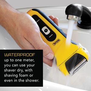 Afeitadora Eléctrica para Hombre con Doble Cuchilla, Recortadora de Barba Húmeda/Seca, Impermeable, Fácil de Limpiar, Bloqueo de Viaje, Empuñadura de Goma - Product Image 2