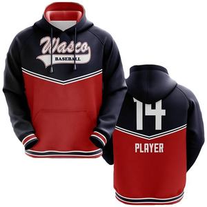 INDEX APPAREL Sweat à capuche rouge pour homme Wasco 88 Player, imprimé par sublimation, coupe sportive régulière, vêtement d'automne - Product Image 2