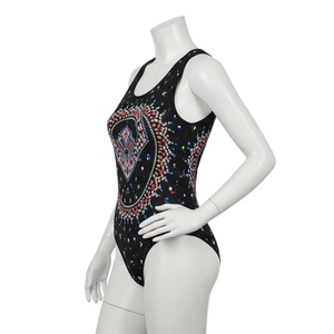 ชุดบอดี้สูทประดับลูกปัดระบายอากาศได้ดีสำหรับผู้หญิงชุดจั๊มสูทผ้ายืดเนื้อนุ่มพิมพ์ลาย - Product Image 3