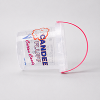 Seau en plastique PP de qualité alimentaire transparent avec couvercle hermétique et écologique pour l'emballage de crème glacée, de yaourt, de bonbons et de biscuits