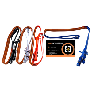 Rênes larges en PVC pour chevaux, avec poignée en caoutchouc antidérapante, résistantes aux intempéries, crochets robustes – Rênes d'entraînement équestre durables - Product Image 1