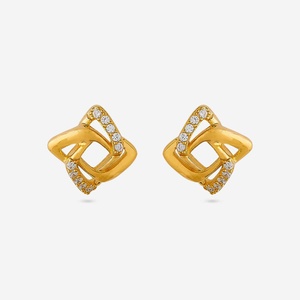 Boucles d'oreilles clous géométriques en perles pour cadeaux religieux, monture en argent 925 - Product Image 1