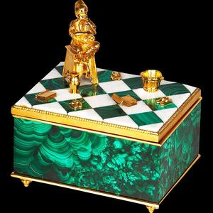 Malachite Semi-Precious Gemstone Box Stockage élégant avec beauté naturelle - Product Image 5