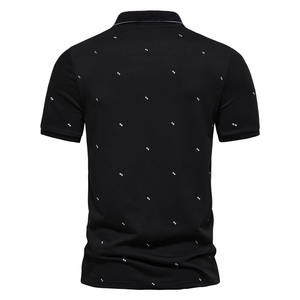 เสื้อโปโลสีดำสำหรับนักธุรกิจขนาดใหญ่พิเศษดีไซน์เนอร์ของผู้ชายเสื้อยืดสไตล์เรียบง่ายงานปักตามสั่ง-ขายส่งจากโรงงาน - Product Image 6