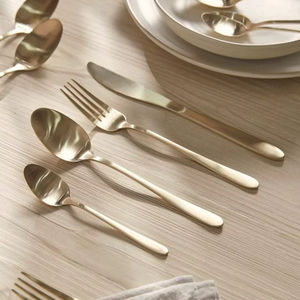 ชุดช้อนส้อมโลหะที่ให้ความสวยงามเหนือกาลเวลา สมดุลที่ยอดเยี่ยม และพื้นผิวเรียบเนียน ช่วยเพิ่มความพึงพอใจให้กับทุกโอกาสในการรับประทานอาหาร - Product Image 1